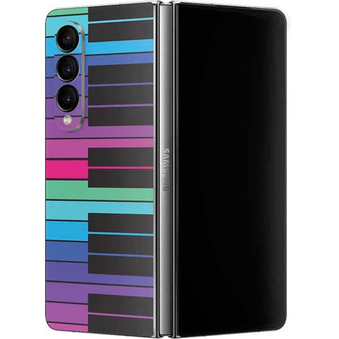 Color Piano Keys Galaxy Z Fold4 5G Skin
